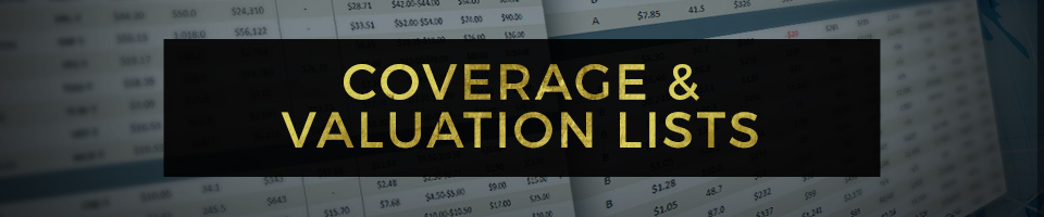 Coverage & Valuation Lists
